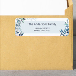 Blueberry Baby shower retouradres Etiket