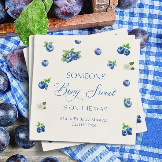 Blueberry Baby Shower  Servet