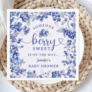 BlueBerry Baby shower Toile De Jouy Papier servet