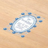 Blueberry Baby's Berry First 1st Birthday Party Acryl Uitnodigingen (Laagn)