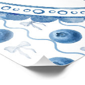 Blueberry Baby's Berry First 1st Birthday Party Foto Afdruk (Hoek)