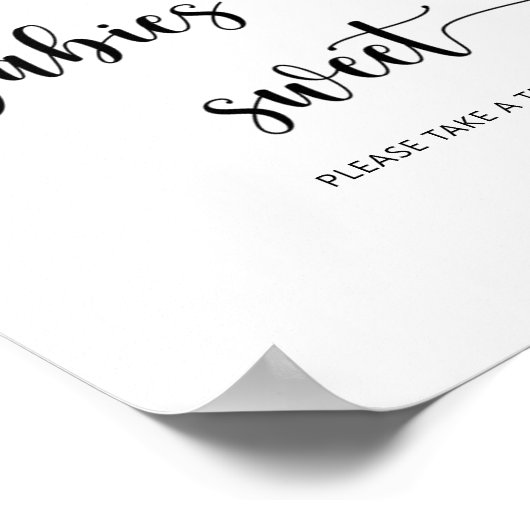 Blueberry - baby's zijn zoet poster (Hoek)