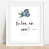 Blueberry - baby's zijn zoet poster
