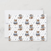 Blueberry Bear Baby Boy Shower Book Request Kaart (Achterkant)