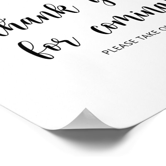 Blueberry - Bedankt voor uw komst Poster (Hoek)