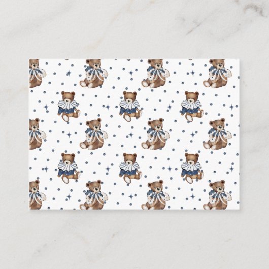 Blueberry Beer Baby Boy Douche Luier Raffle Informatiekaartje (Achterkant)