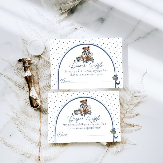Blueberry Beer Baby Boy Douche Luier Raffle Informatiekaartje