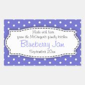 Blueberry behouden jam blauw voedsellabel sticker (Voorkant)
