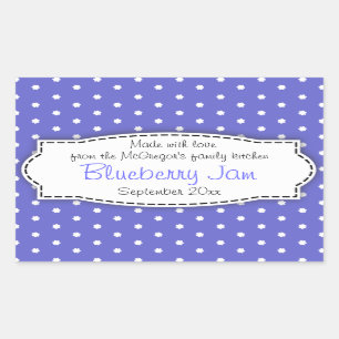 Blueberry behouden jam blauw voedsellabel sticker