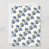 Blueberry Berry 1e Verjaardag Kaart (Achterkant)