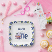 Blueberry Berry Eerste 1e Verjaardag Papieren Bordje (Feest)