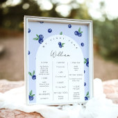 Blueberry Berry eerste jongen verjaardag partij mi Poster