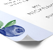 Blueberry Berry eerste jongen verjaardag partij mi Poster (Hoek)