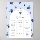 Blueberry Berry eerste jongen verjaardag partij mi Poster (Voorkant)