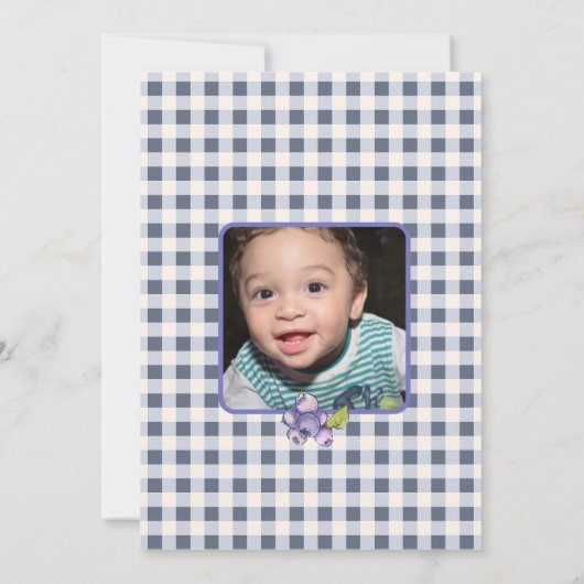 Blueberry Berry Eerste Verjaardag Kaart (Achterkant)