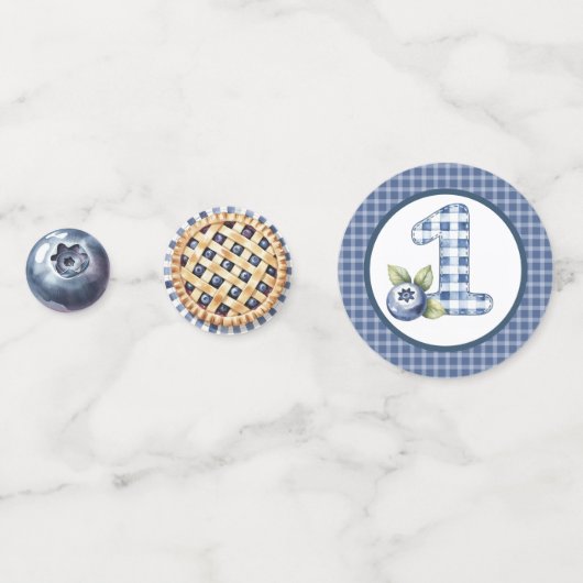 Blueberry Berry First Birthday Confetti (Voorkanten)