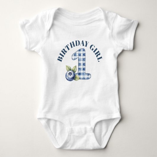 Blueberry Berry First Birthday Romper (Voorkant)