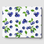 Blueberry Berry First Birthday Waterverf Cute Gastenboek (Achterkant)