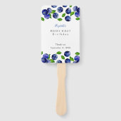 Blueberry Berry First Birthday Waterverf Cute Handwaaier (Voorkant)
