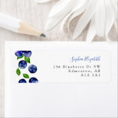 Blueberry Berry First Birthday Waterverf Cute Nap Etiket (Insitu)