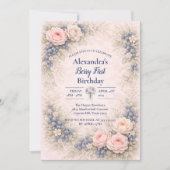 Blueberry Berry First Garden 1st Birthday Kaart (Voorkant)