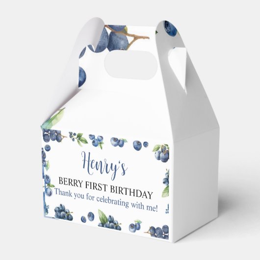 Blueberry Berry Sweet 1e Verjaardagsfeest Favor Bo Bedankdoosjes (Achterkant)