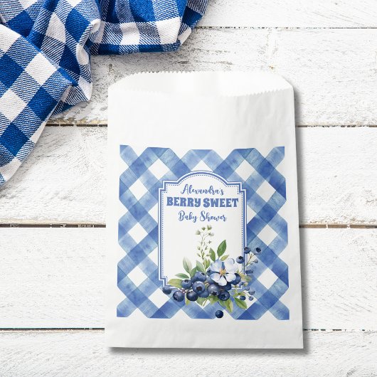 Blueberry Berry Sweet Baby shower Bedankzakje