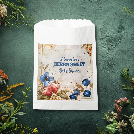 Blueberry Berry Sweet Baby shower Bedankzakje