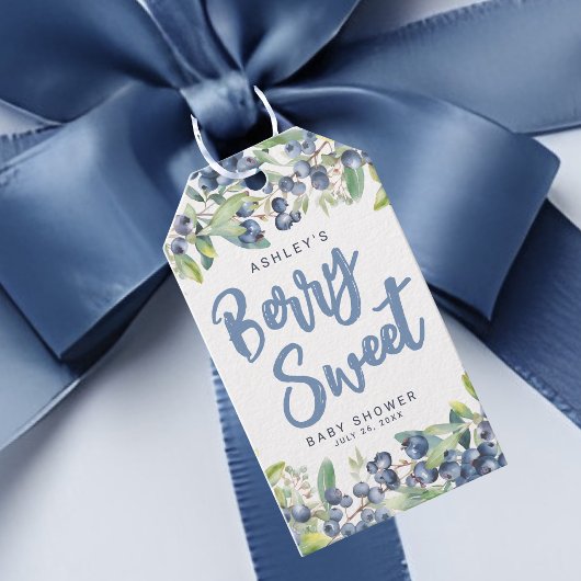 Blueberry Berry Sweet Baby Shower Cadeaulabel