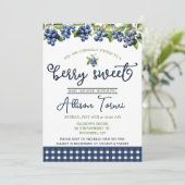 Blueberry, Berry Sweet Baby shower Kaart (Staand voorkant)