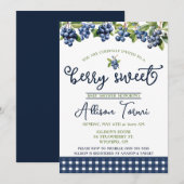 Blueberry, Berry Sweet Baby shower Kaart (Voorkant / Achterkant)