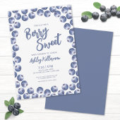 Blueberry Berry Sweet Baby shower Kaart