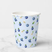 Blueberry Berry Sweet Baby shower Papieren Bekers (Achterkant)