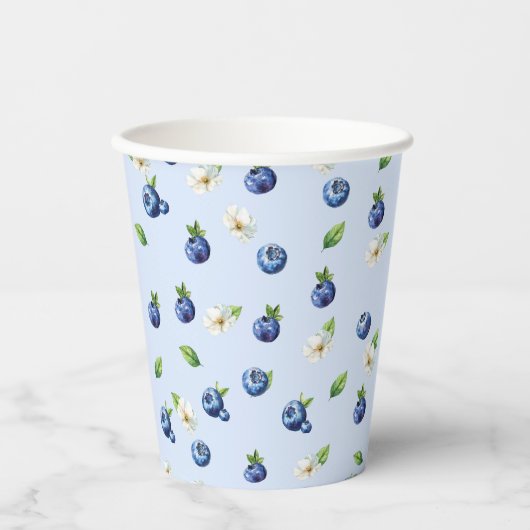 Blueberry Berry Sweet Baby shower Papieren Bekers (Voorkant)