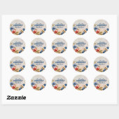 Blueberry Berry Sweet Baby shower Ronde Sticker (Vel)