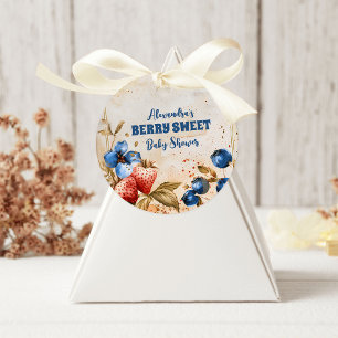 Blueberry Berry Sweet Baby shower Ronde Sticker