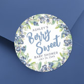 Blueberry Berry Sweet Baby shower Ronde Sticker