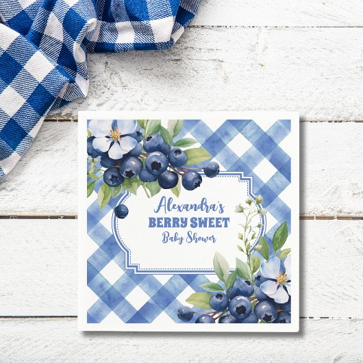 Blueberry Berry Sweet Baby shower Servet