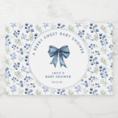 Blueberry Berry Sweet Baby shower Sparkling Wijnetiket (Enkel label)