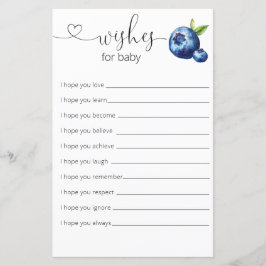 Blueberry Berry Sweet Baby shower Wishes voor Baby