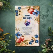 Blueberry Berry Sweet Boeken voor Baby Baby shower Informatiekaartje