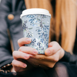 Blueberry Berry Waterverf Pattern Papieren Bekers