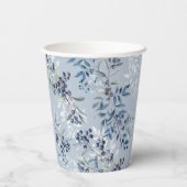 Blueberry Berry Waterverf Pattern Papieren Bekers (Achterkant)