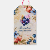 Blueberry Berry zoet baby shower Cadeaulabel (Achterkant)