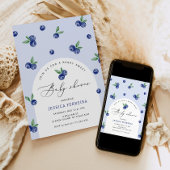 Blueberry Berry zoet baby shower Kaart