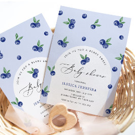 Blueberry Berry zoet baby shower Kaart