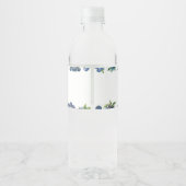 Blueberry Berry Zoet Verjaardag Water Fles Label Waterfles Etiket (Achterkant)