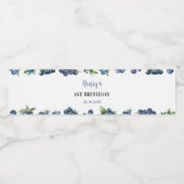 Blueberry Berry Zoet Verjaardag Water Fles Label Waterfles Etiket (Enkel label)
