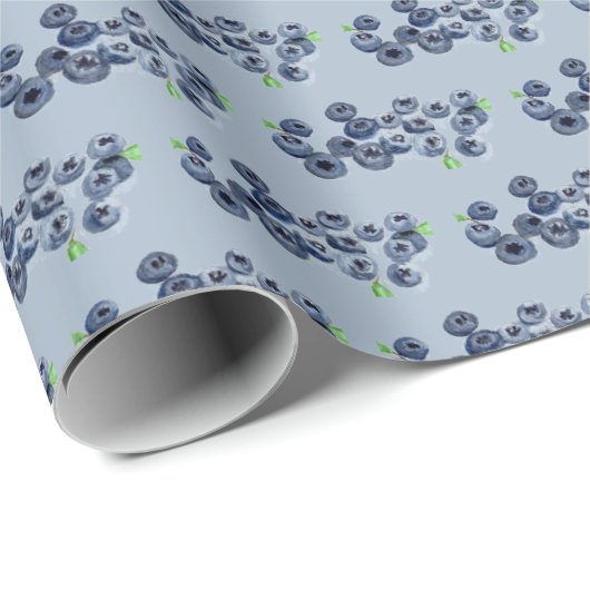 Blueberry Berry Zoet Verjaardagsfeest Fruit Zomer Cadeaupapier (Rol Hoek)