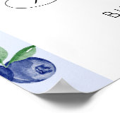 Blueberry Berry zoete verjaardagsfeestje welkom Poster (Hoek)